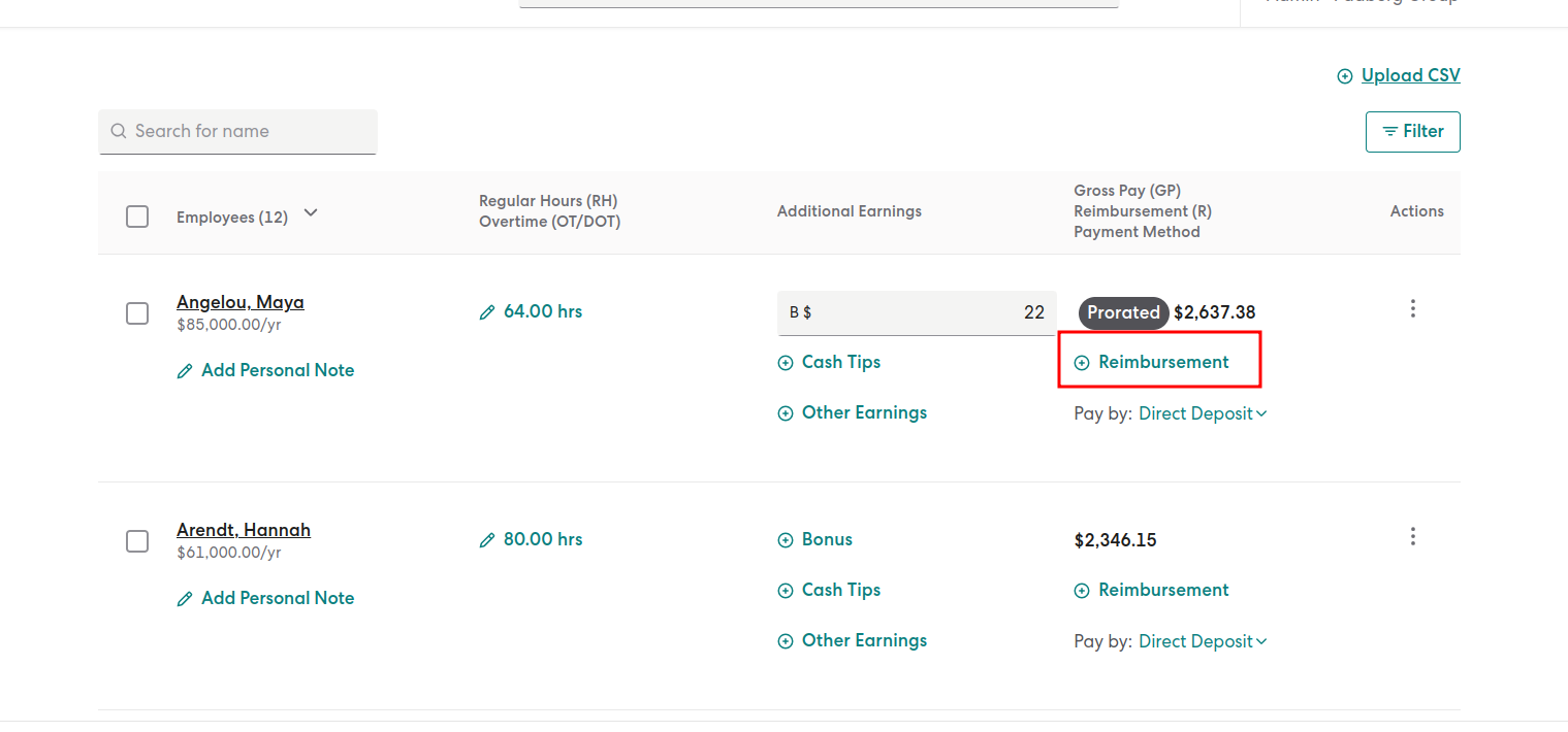 select reimbursement 
